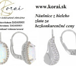 Náušnice z bieleho zlata Korai