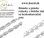 Retiazky z bieleho zlata Korai